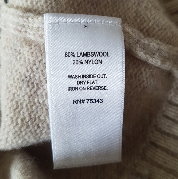 TELLRIDE Tan Knitted Pullover Lambswool Fox Sweater - Picture 7 of 8